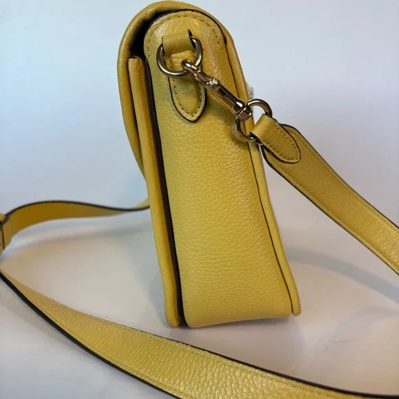Coach Lonnie Crossbody Bag In Signature Jacquard Gold/Retro Yellow C8307 - Picture 4 of 16